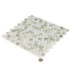 Envy Green Marble Penny Round Tile | Tile Club