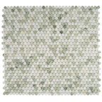 Envy Green Marble Penny Round Tile | Tile Club