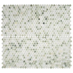 Envy Green Marble Penny Round Tile | Tile Club