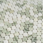 Envy Green Marble Penny Round Tile | Tile Club