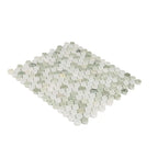 Envy Green Marble Penny Round Tile | Tile Club