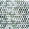Envy Green and Blue Marble Penny Round Tile