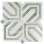 Envy Trinity Green Marble Geometric Mosaic Tile | Tile Club