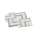 Envy Green Marble and Shell Square Weave Mosaic Tile | Tile Club