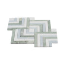 Envy Green and Blue Marble Square Weave Mosaic Tile | Tile Club