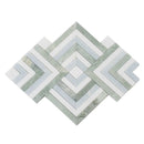 Envy Green and Blue Marble Square Weave Mosaic Tile | Tile Club