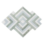 Envy Green and Blue Marble Square Weave Mosaic Tile | Tile Club