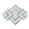 Envy Green and Blue Marble Square Weave Mosaic Tile