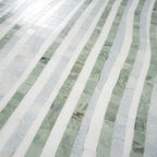 Envy Green and Thassos Waterfall Marble Mosaic Tile | Tile Club
