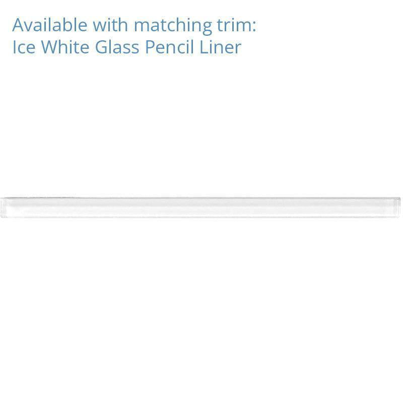 Ice White Linear Glass Mosaic Tile | Tile Club