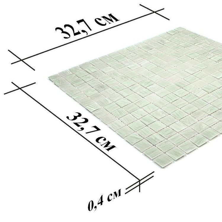 Icy Seafoam Squares Glass Pool Tile | Tile Club