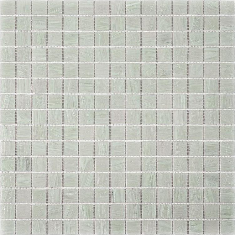 Icy Seafoam Squares Glass Pool Tile