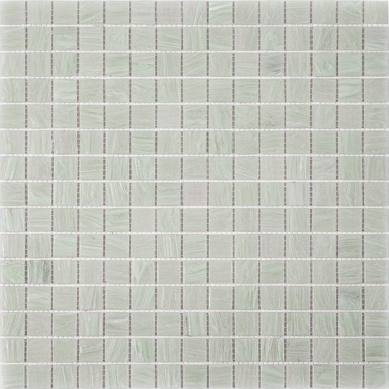 Icy Seafoam Squares Glass Pool Tile Sample