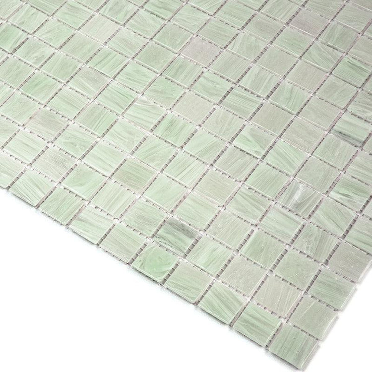 Icy Seafoam Squares Glass Pool Tile | Tile Club