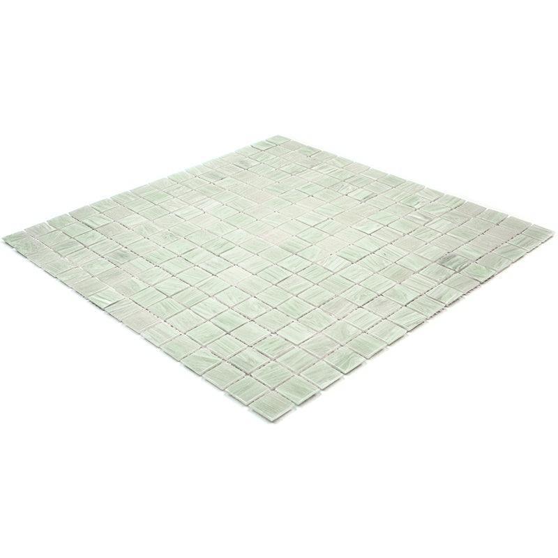 Icy Seafoam Squares Glass Pool Tile