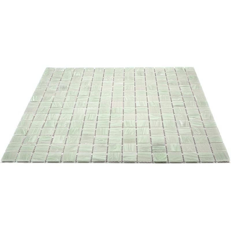 Icy Seafoam Squares Glass Pool Tile