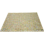 Iridescent Yellow Gold Squares Glass Tile | Tile Club