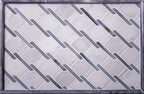 Italiano Bardiglio & Oriental White Marble Mosaic Tile