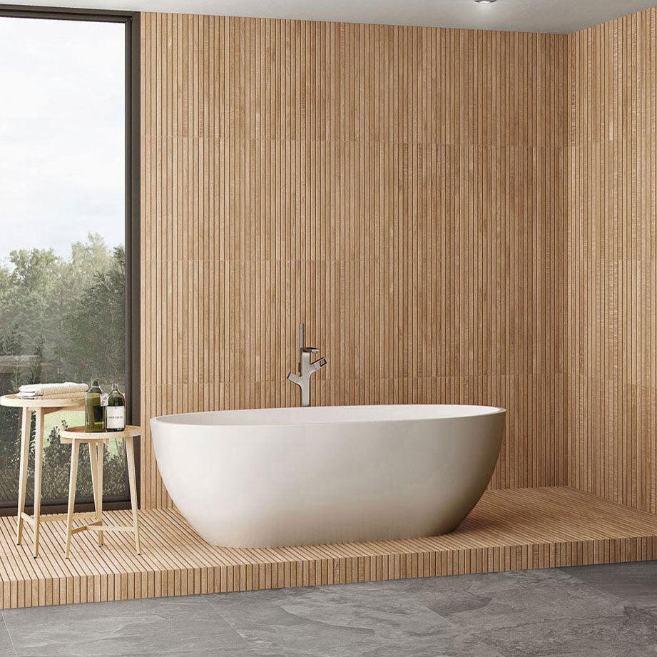 Japandi Natural Slat Wall Tile | Tile Club