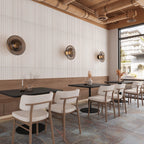 Japandi White Slat Wall Tile | Tile Club