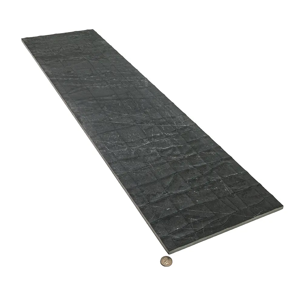 Slatestone Decor Textures Black Porcelain 11 8" x 47 3" | Tile Club