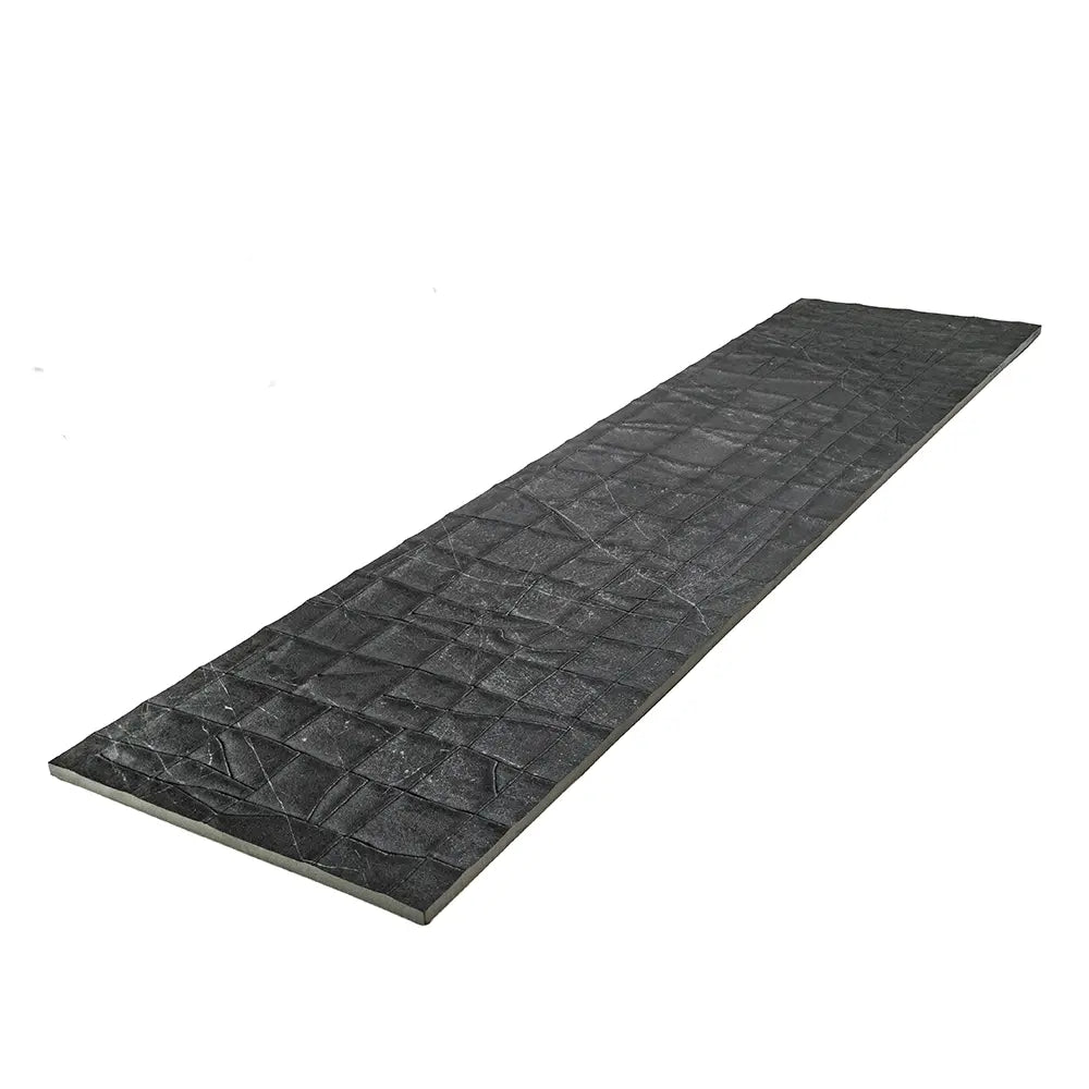 Slatestone Decor Textures Black Porcelain 11 8" x 47 3" | Tile Club