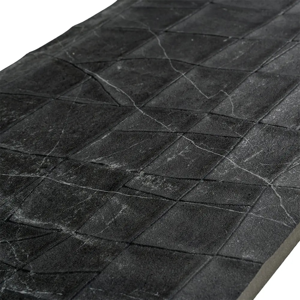 Slatestone Decor Textures Black Porcelain 11 8" x 47 3" | Tile Club