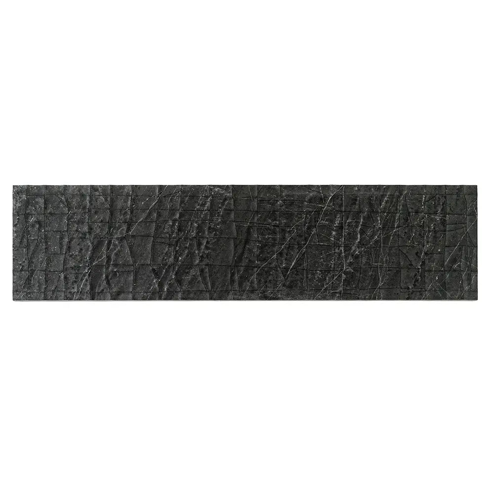 Slatestone Decor Textures Black Porcelain 11 8" x 47 3" | Tile Club