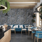 Slatestone Decor Tropic Black Porcelain 11 8" x 47 3" | Tile Club