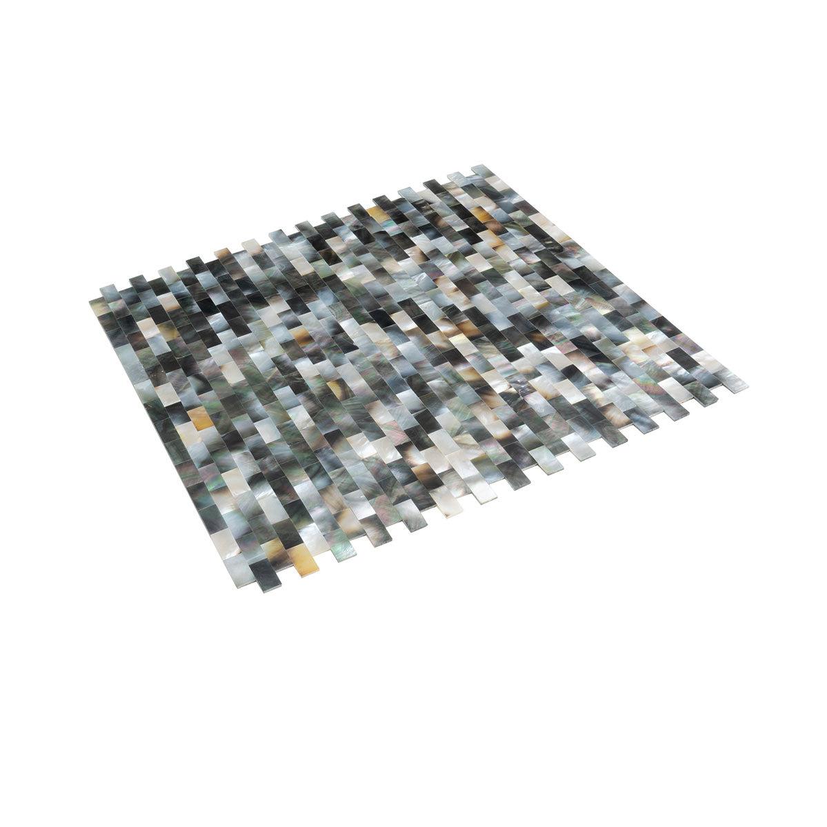 Mother Of Pearl Grey Bricks Mosaic Tile | Tile Club