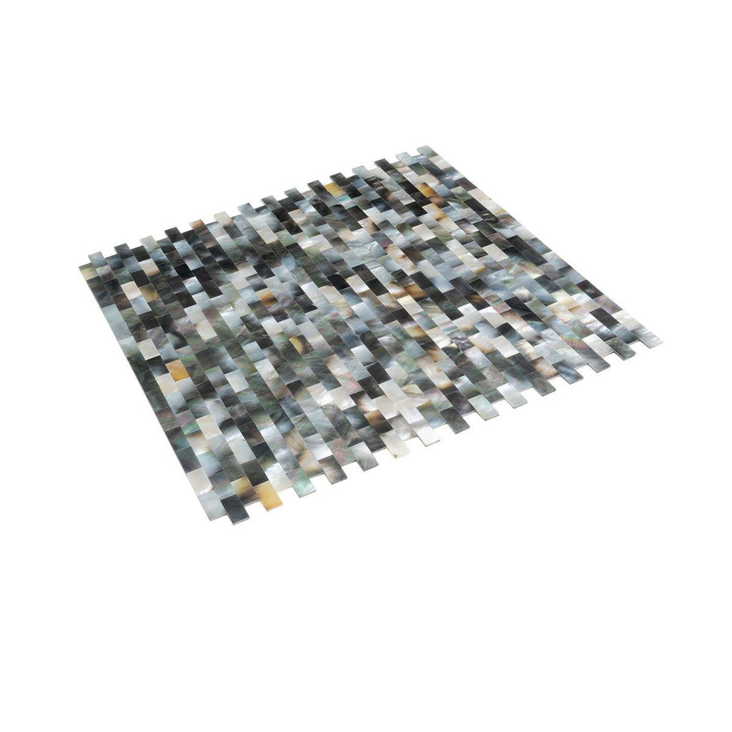Mother Of Pearl Grey Bricks Mosaic Tile | Tile Club