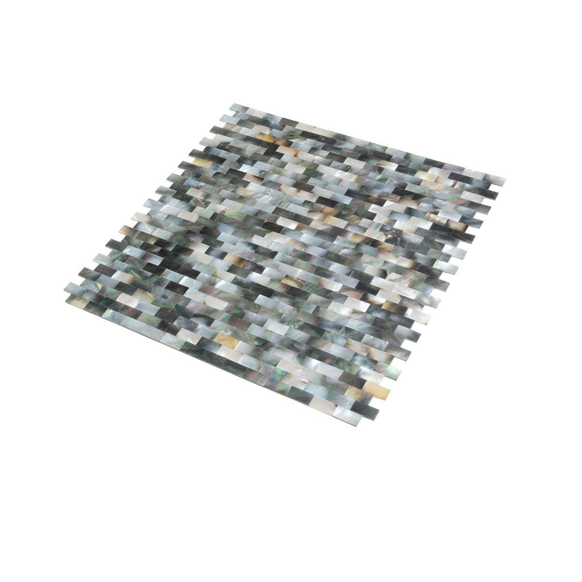 Mother Of Pearl Grey Bricks Mosaic Tile | Tile Club
