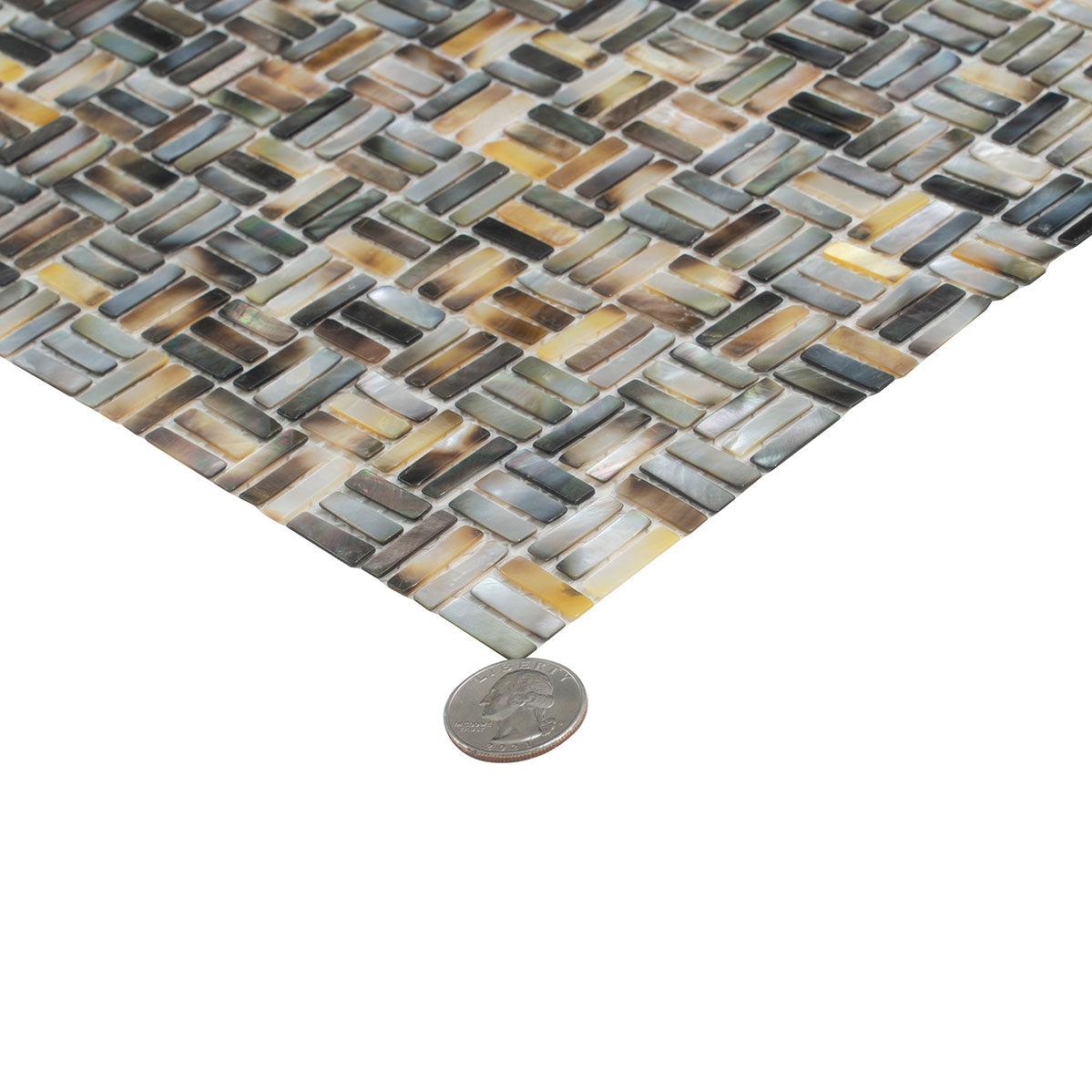 Mother Of Pearl Weave Mosaic Tile