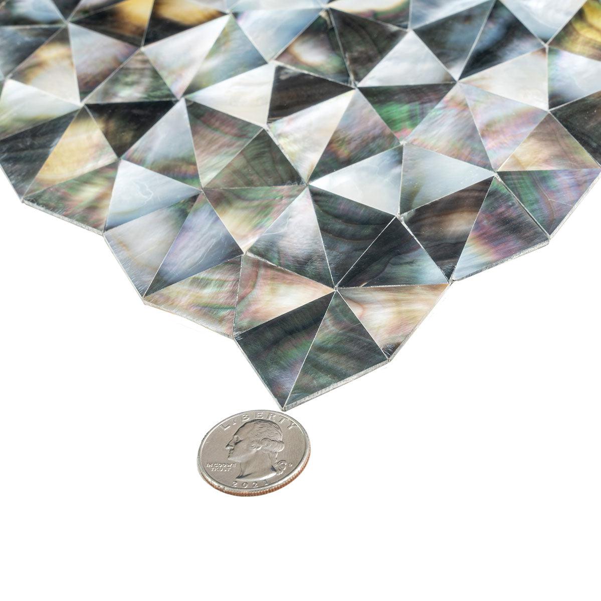 Mother Of Pearl Wild Triangle Mosaic Tile | Tile Club