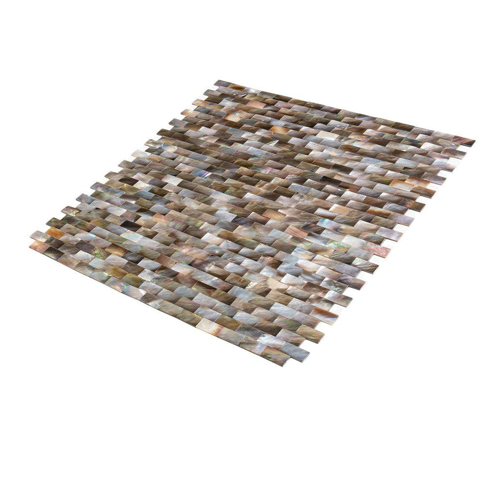 Mother Of Pearl Gold Bricks Mosaic Tile | Tile Club