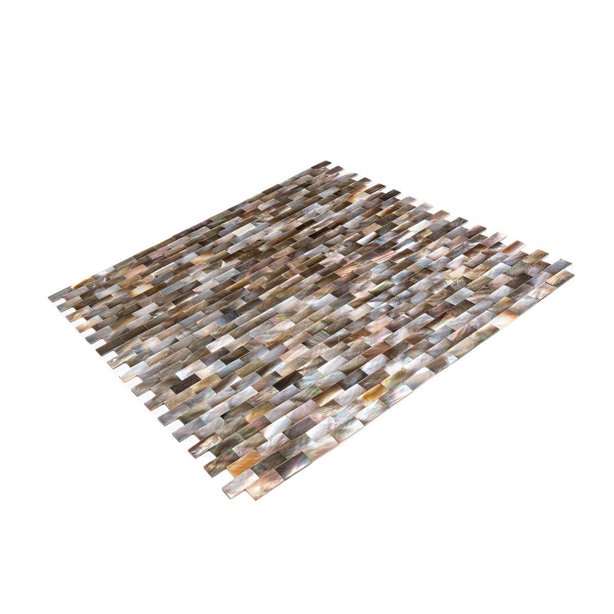 Mother Of Pearl Gold Bricks Mosaic Tile