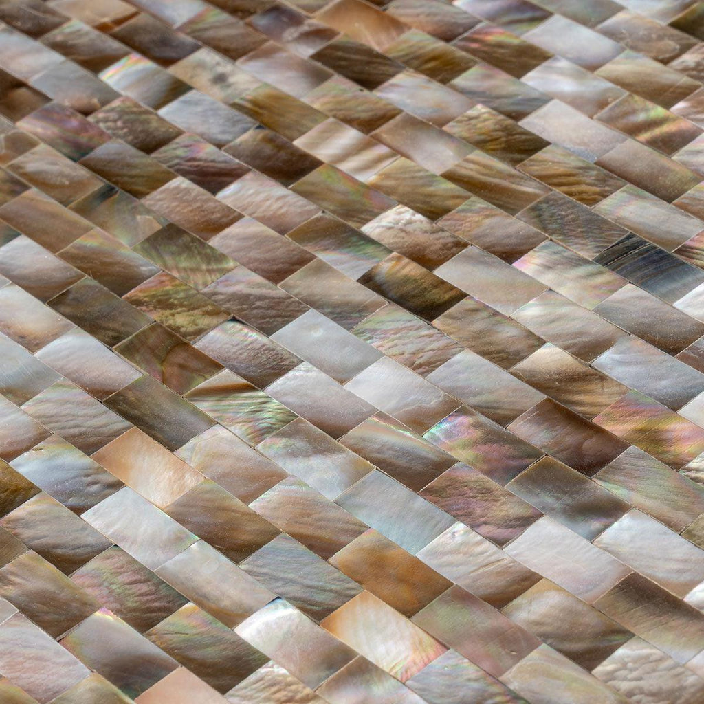 Mother Of Pearl Gold Bricks Mosaic Tile | Tile Club