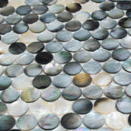 Mother Of Pearl Deep Sea Penny Rounds Mosaic Tile | Tile Club