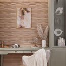 Wood look textured slat wall tile