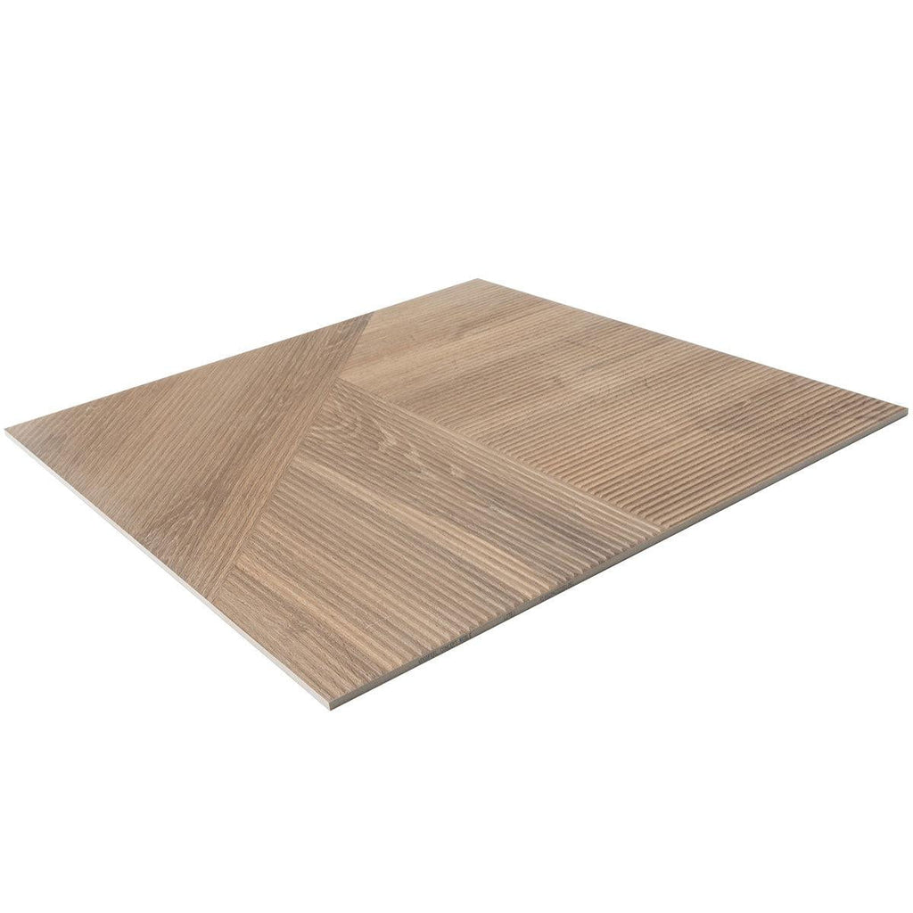 Japandi Geometric Wood Accent Wall Tile | Tile Club