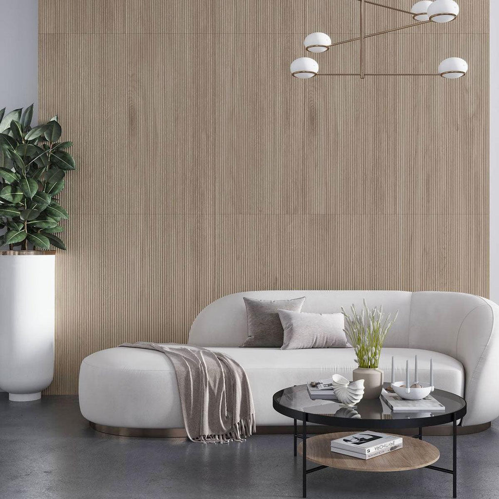 Japandi Skinny Slat Natural Wood-Look Tile | Tile Club