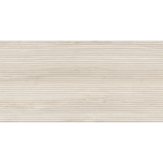 Japandi Skinny Slat White Wood-Look Tile Sample | Tile Club