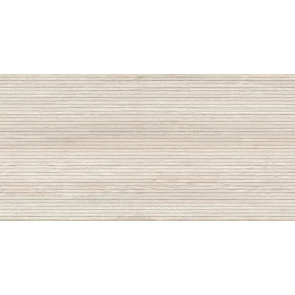 Japandi Skinny Slat White Wood-Look Tile Sample | Tile Club