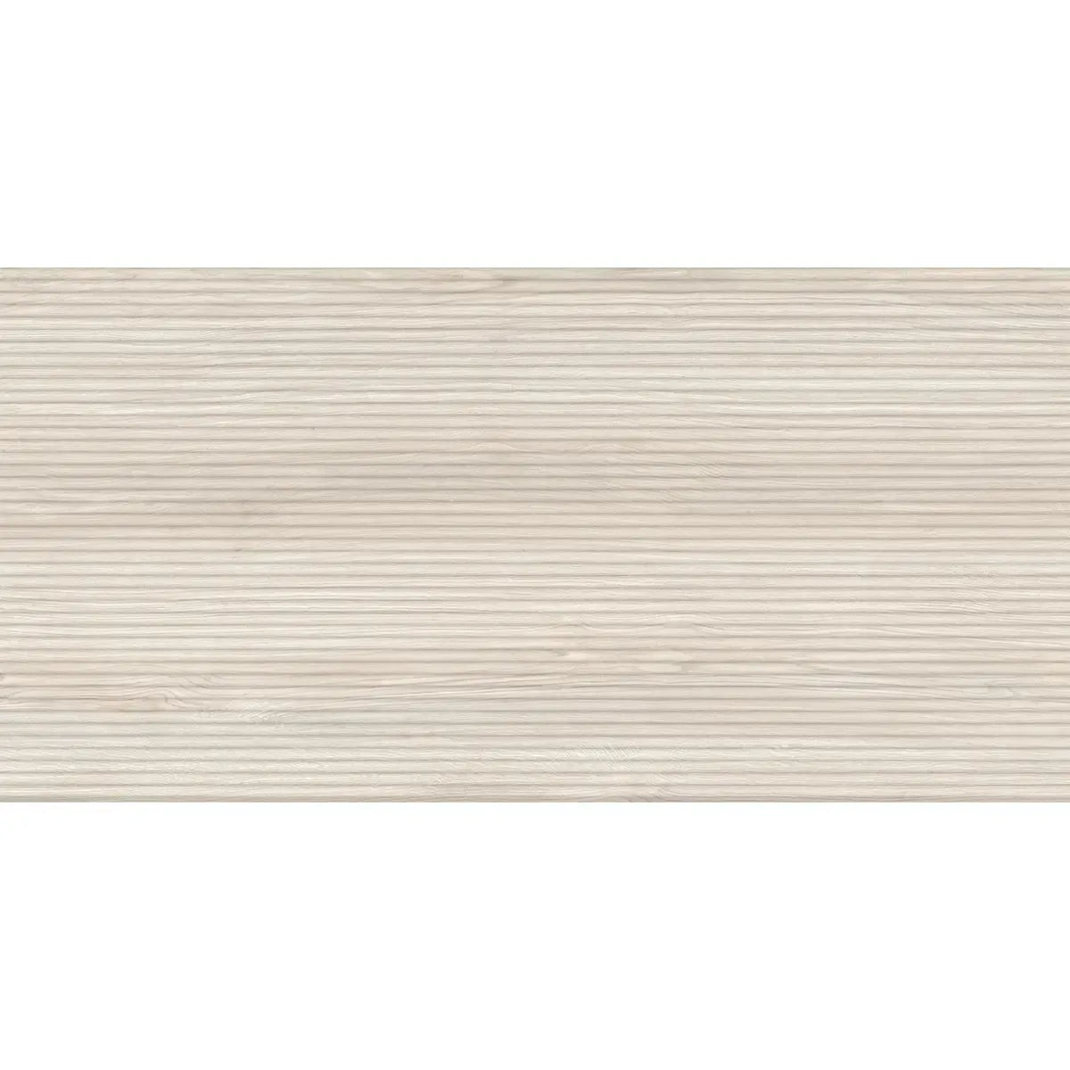 Japandi Skinny Slat White Wood-Look Tile Sample | Tile Club