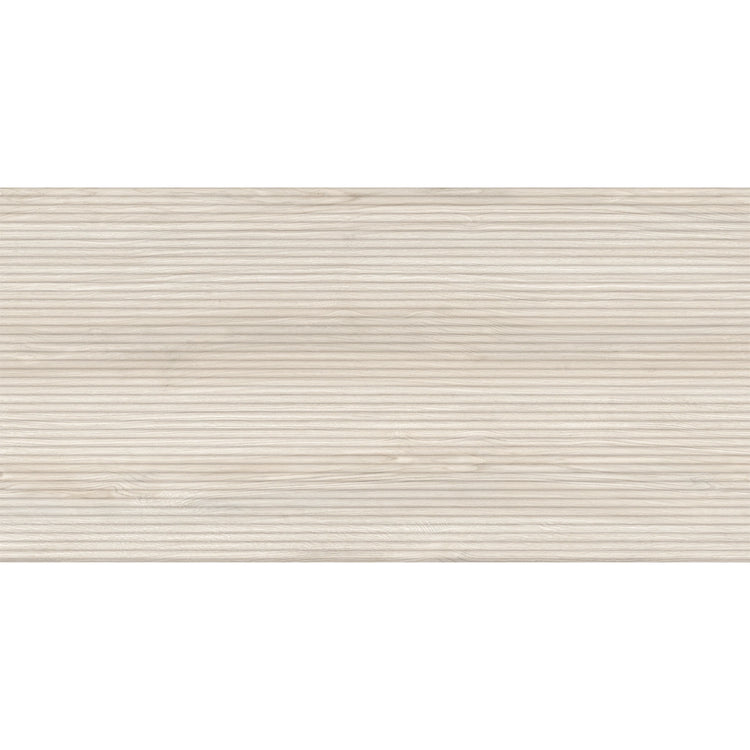 Japandi Skinny Slat White Wood-Look Tile Sample | Tile Club