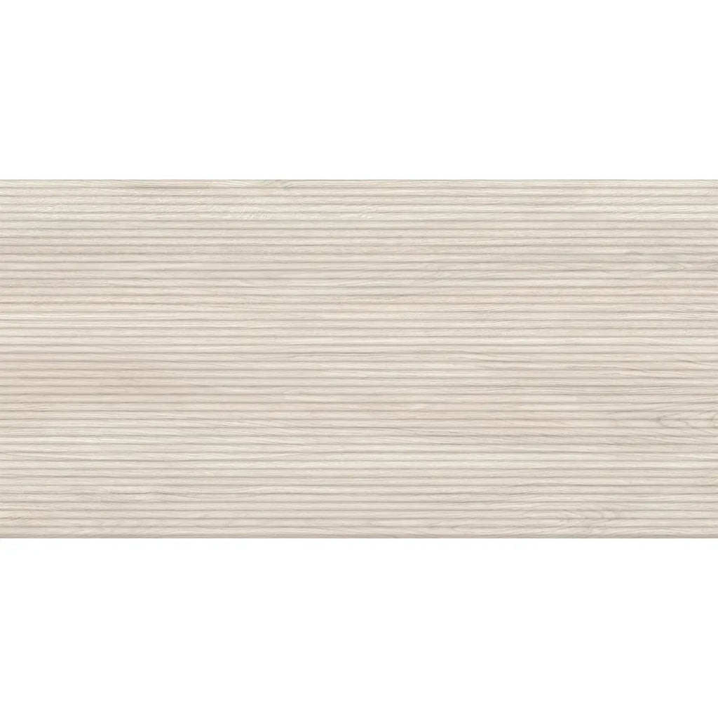 Japandi Skinny Slat White Wood-Look Tile | Tile Club