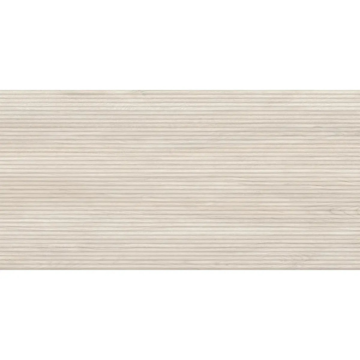 Japandi Skinny Slat White Wood-Look Tile | Tile Club