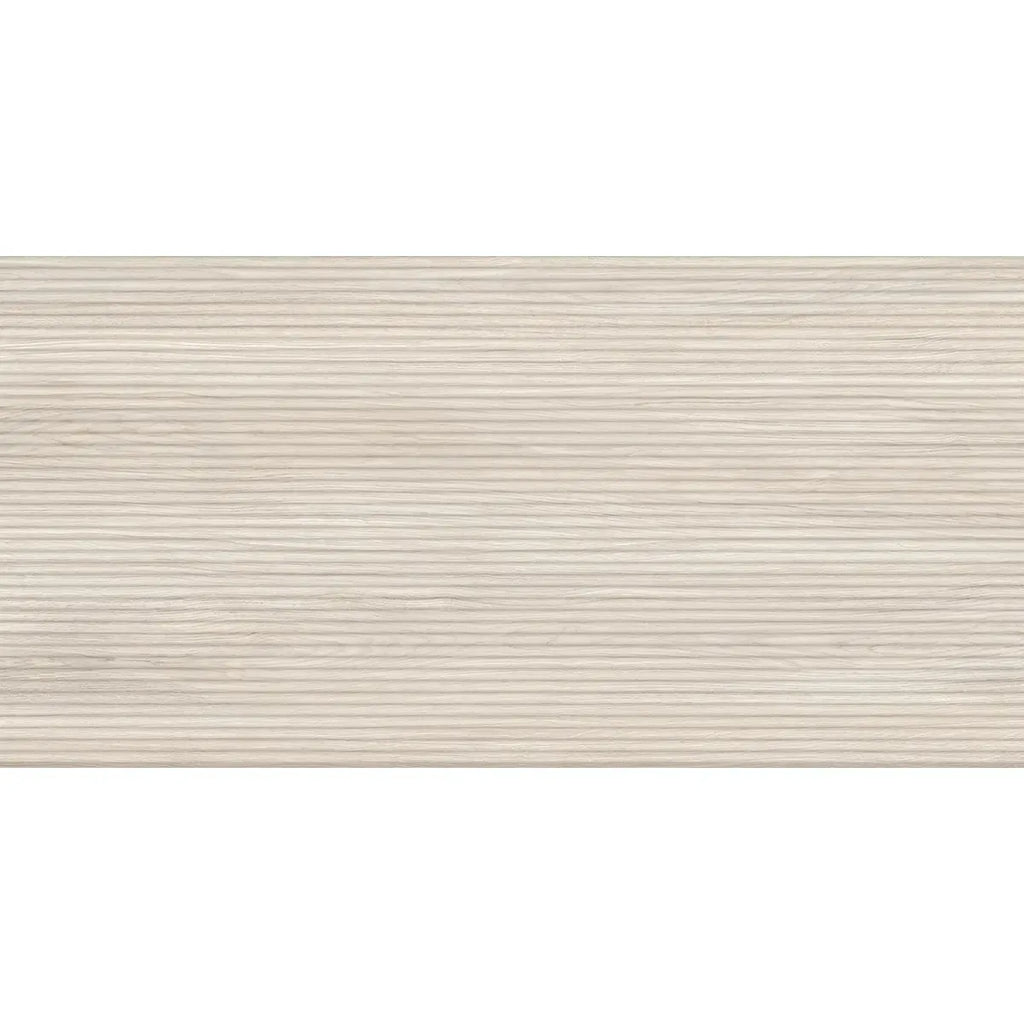 Japandi Skinny Slat White Wood-Look Tile | Tile Club