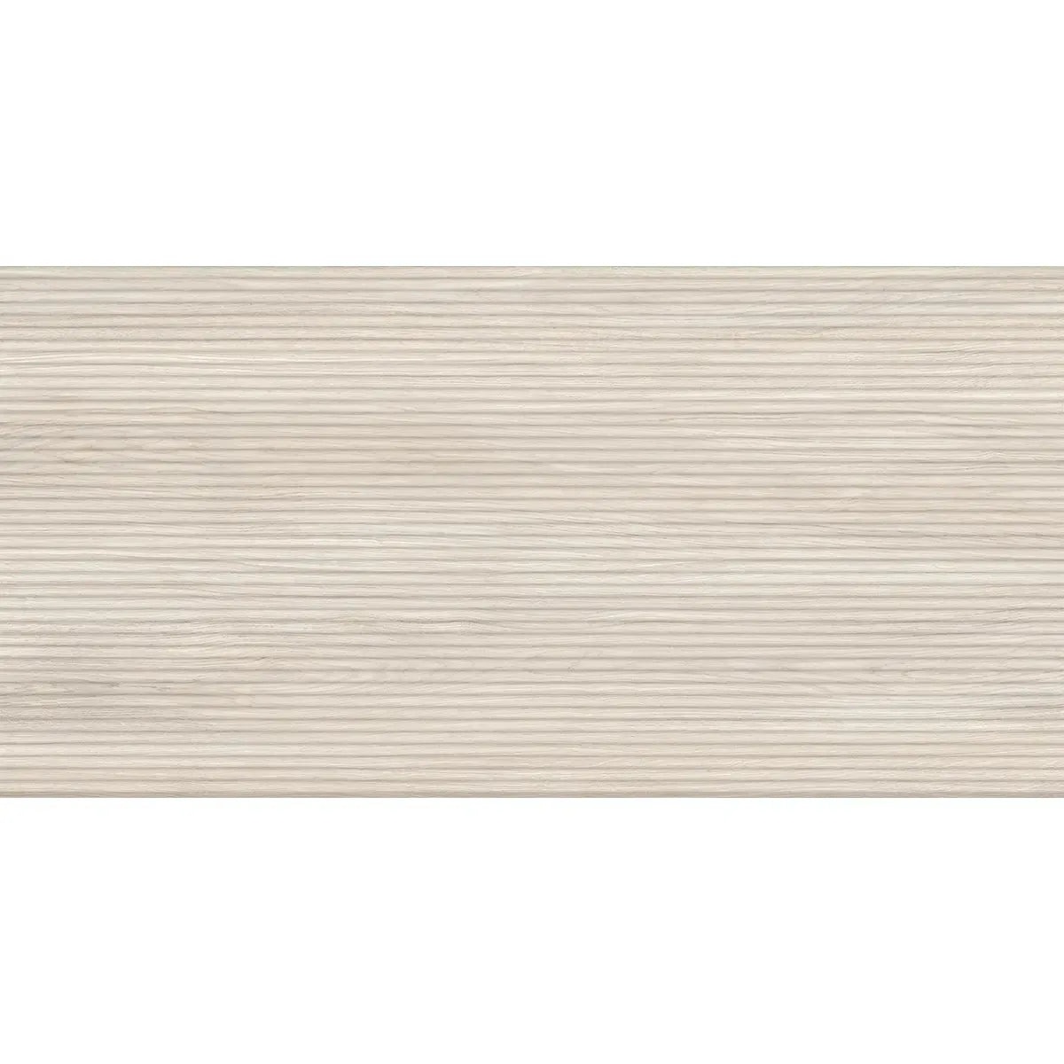 Japandi Skinny Slat White Wood-Look Tile | Tile Club