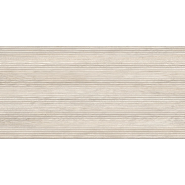Japandi Skinny Slat White Wood-Look Tile | Tile Club